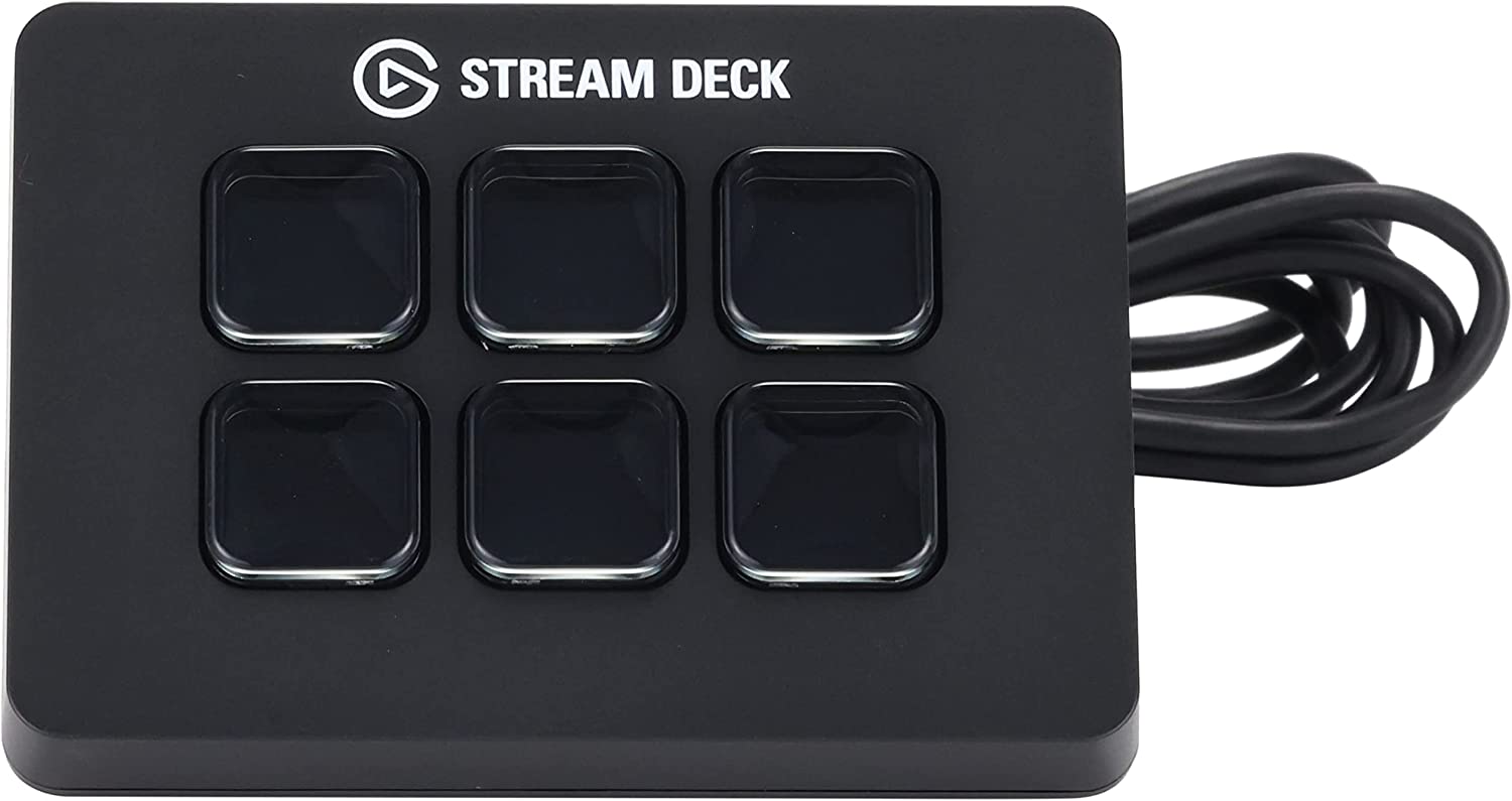 230816041840548_1 Elgato Stream Deck Mini – Compact Studio Controller, 6 macro keys, trigger actions in apps and software like OBS, Twitch, YouTube and more, works with Mac and PC - Image 1